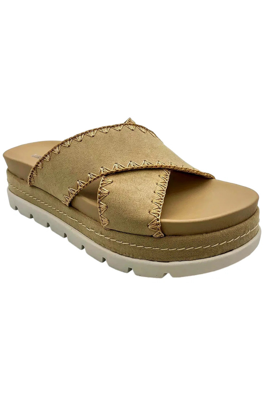 Urban Sport Women's Beck Fashion Footbed Sandal Sand - Medium
